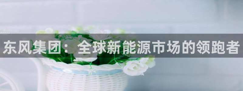 腾耀娱乐众推55312:东风集团:全球新能源市场的领跑者
