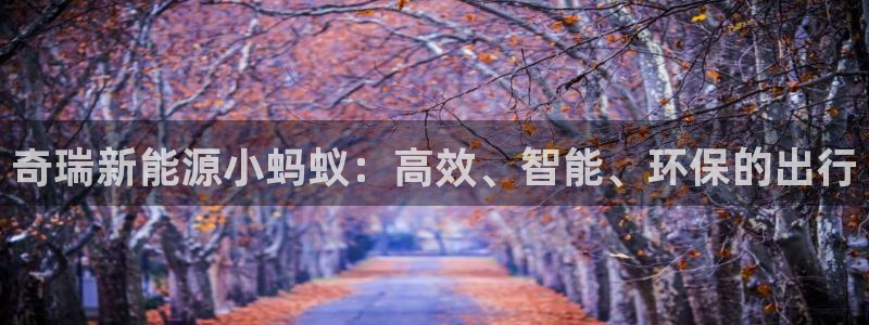 众腾娱乐注册:奇瑞新能源小蚂蚁:高效、智能、环保的出行