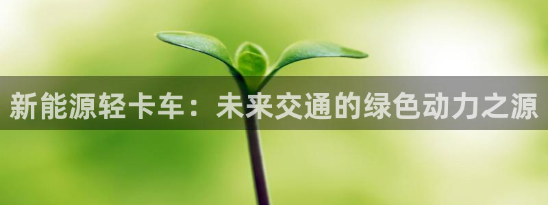 众腾娱乐注册:新能源轻卡车:未来交通的绿色动力之源